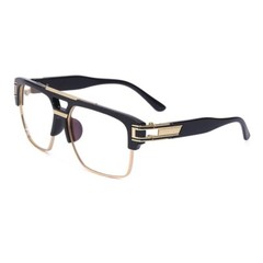 Men Designer Stylish Square Metal Sunglasses Fashion Square Gold Hip Hop Model