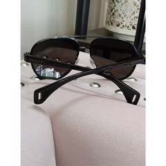 Gucci GG0447S 001 Black Aviator Sunglasses with Green and Red Temple Stripes