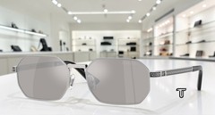 VERSACE VE2297 10006G Silver Light Grey Mirror Silver 54 mm Men’s Sunglasses