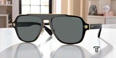 VERSACE VE2199 100281 Black Polarized Grey 56 mm Men’s Sunglasses