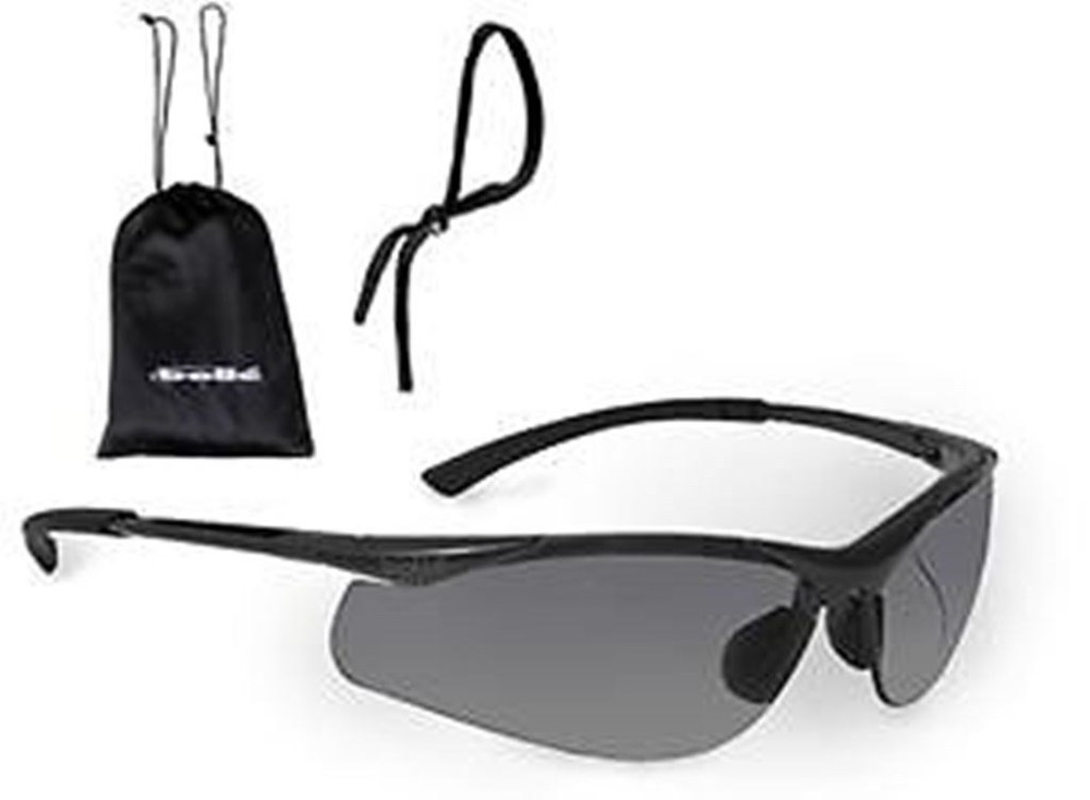 Bolle Contour 40045 Sunglasses Smoke Gray Anti-Fog Lens, Case and Cord