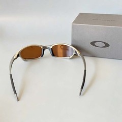 Oakley Juliet X-Metal Silver/Grey Frame Gold Lens Sunglasses w/ Box
