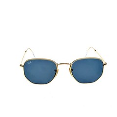 RAY-BAN HEXAGONAL SUNGLASSES ARISTA GOLD / DARK BLUE RB3548N 001/R5 51-21