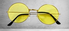 John Lennon style Sunglasses Yellow Round Retro vintage style 60s hippie