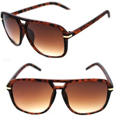 Men’s Hip Hop 80’s Vintage Sunglasses Grandmaster Aviator Matte Brown Retro