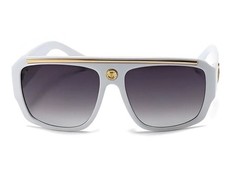 Men’s Sunglasses Fashion Dark Black Lens Brown White Thick Frame Designer Hot