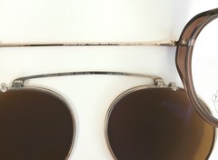 Vuarnet Sun Clip-On VD1808 003 50mm Stainless Steel Titanium Round Sunglasses