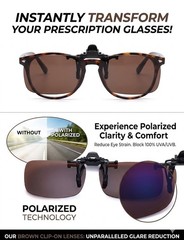Flip Up Clip On Polarized Sunglasses Men Women 100% UV400 Protection