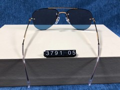 Ray-Ban RB3791 Round Metal Glod Frame Mirror Ice Blue Lenses Sunglasses 001/80