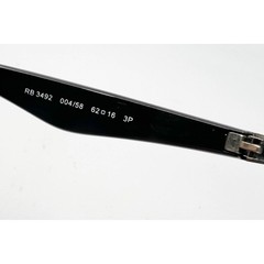 Ray-Ban RB 3492 004/58 Gunmetal Rectangular Sunglasses Frames Mens 62-16 3P