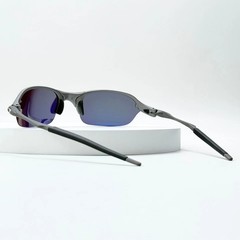 Oakley Romeo 2 X-Metal Gray Frame Yellow Blue Gradient Lens Sunglasses