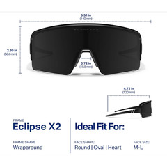 Blenders Eclipse X2– Polarized Sunglasses Wrap-Lens – 100% UV Protection black