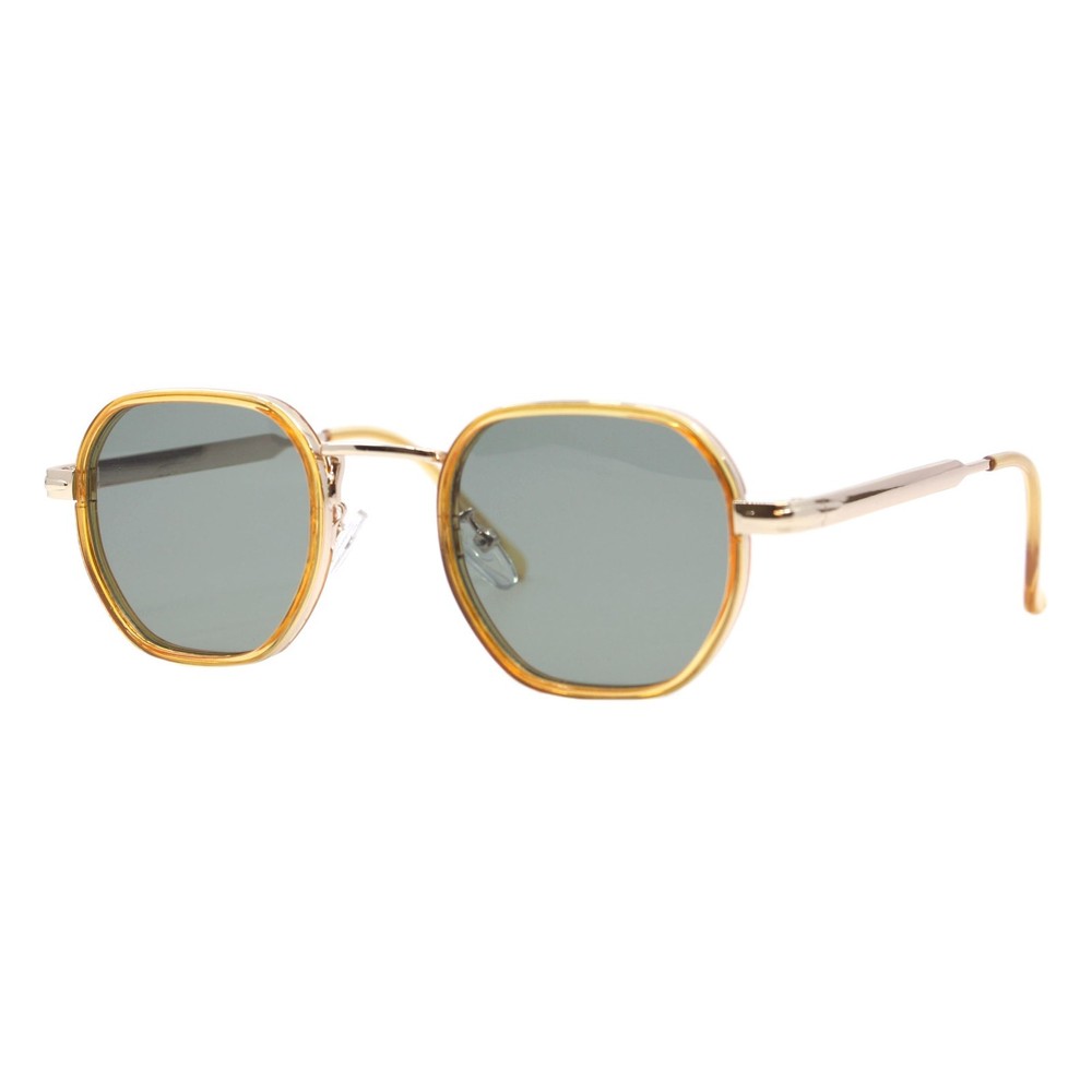Retro Soft Square Sunglasses Metal Plastic Double Frame UV400 Unisex Vintage
