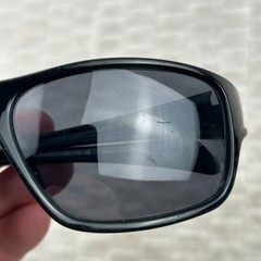 Bulova Coronado Polorized Shiny Black Sunglasses 62-16-136 Lenses Scratched
