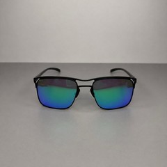 Oakley Men’s HOLBROOK TI Sunglasses Black Metal Frame Blue Mirrored Tinted