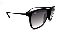 Ray Ban Chris Black Unisex Sunglasses RB4187 622/8G 54 18 145 Authentic