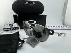 OAKLEY DEADBOLT SATIN CHROME WITH PRIZM BLACK SUNGLASSES OO6046-01 RARE NEW