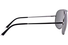 Jaguar 37502 6500 Sunglasses Men’s Silver/Navy Blue Lenses Pilot Style 63mm