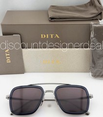 DITA Flight 006 Sunglasses Silver Smoke Gray Dark Gray Lens 52mm 7806-G-SMK-PLD