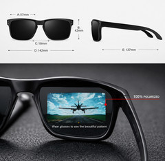 NEW Oakley Style Holbrook Sunglasses Black Frame Silver Lens Polarized UV400