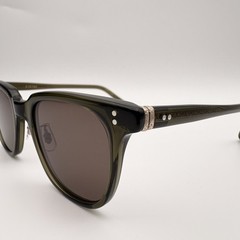 Eyevan Franz OD-BR Olive Drab Brown Lens Vintage Square Sunglasses 49mm NEW