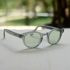 Vintage Johnny Depp green sunglasses men’s sage acetate glasses light green lens
