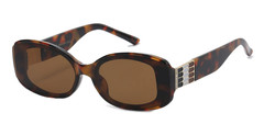 Quality Sunglasses Women Men Luxury Brand Designer Trendy Rhinestone Oval UV400