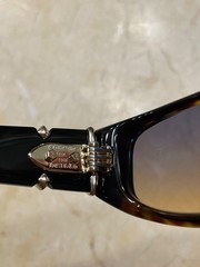 Chrome Hearts Blueher Sunglasses Black Tortoise Gold RARE
