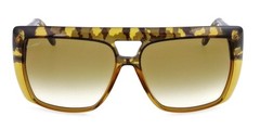 New GUCCI GG3532/S 3CCB4 59mm Brown Shield Sunglasses Italy Unisex