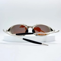 Oakley Romeo X-Metal Sunglasses Silver Frame Lake Blue LensIN BOX