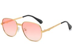 Sunglasses Men Fashion Retro Style Square Gold Frame Classic Designer Pilot 2026