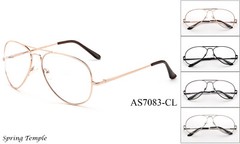 Clear Lens Glasses Office Smart Aviator Eyewear GunMetal Black Fake Nerdy Retro