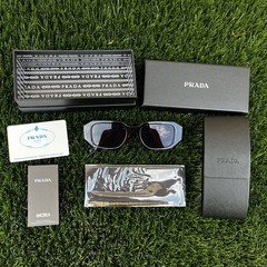 PRADA PR 17WS Men’s Geometric Black Designer Sunglasses Plastic Frame