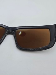 Costa Del Mar Fantail Blackout Frame 580G Polarized Green Mirror Lens Sunglasses
