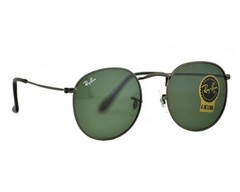 Ray-Ban Sunglasses RB3447 Round Metal Gunmetal Frame Green Classic Lens 50mm