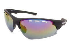 Superdry Sprint Sunglasses Sports Half Frame Black / Multi Mirror Lenses 127