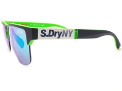 Superdry Laserlight Sunglasses Blue over Green with green Mirrored Lenses 105