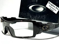 NEW Oakley OIL RIG Polished Black GALAXY Clear Lens Sunglass 9081