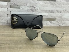 Ray-Ban Polarized Sunglasses RB 3025 Aviator Large Metal 58-14-135mm Black Frame