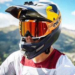 Dirt Bike Goggles for Motocross MX MTB – Anti-Fog UV Protection, Orange Lens