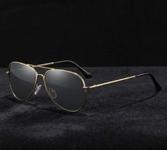 Polarized Men’s Classic Aviator Sunglasses Metal Frame Double Bridge Pilot Style
