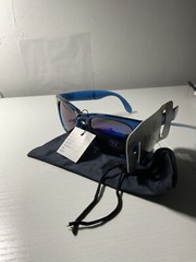 Vans Unisex Adult Foldable Spicoli Shades Transparent Blue UV400 Sunglasses