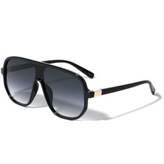 SUNGLASSES MEN DESIGNER GLASSES RECTANGULAR STYLE FLAT BLACK LENS MODERN STYLE