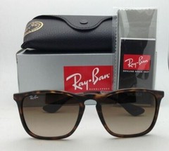 New RAY-BAN Sunglasses RB 4187 856/13 54-18 Rubber Havana w/ Brown Gradient lens