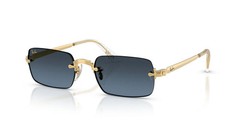 Ray Ban Sunglasses RB3928 001/S2 ARISTA GOLD/BLUE GRADIENT LENS 54MM