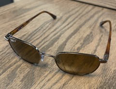 Ray-Ban RB3664CH Chromance Square Sunglasses Light Brown w/ Brown
