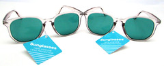 2 Pack Clear Frame Blue Lens Sunglasses FF 22 02 GRY FWG 100% UV Protection