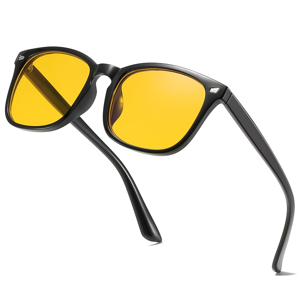 Night Vision Glasses for Driving Square Anti Glare UV400 Protection Lightweig…
