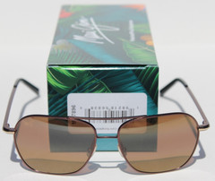 MAUI JIM Mano POLARIZED Sunglasses H877-01 Dark Brown Gold Stripe/HCL Bronze NEW