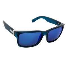 ENZO – Modern Sports Thick Square Sunglasses Frost Blue Blue Mirror